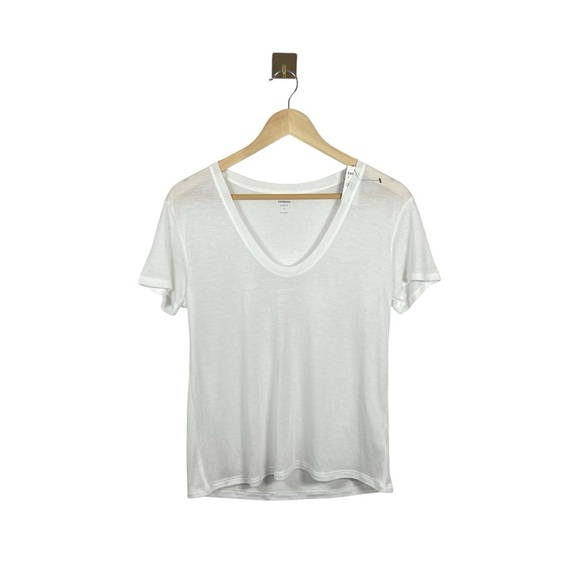 NWT Express Women’s Relaxed Scoop Neck Tee in White Size XS - Picture 1 of 9